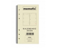 WKŁAD KALENDARZ 2026 MEMOFIX B6 TYDZIEŃ DO WGLĄDU