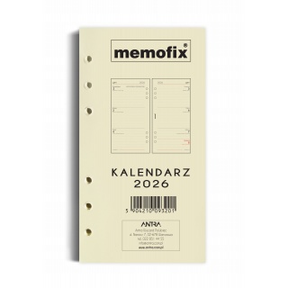 WKŁAD KALENDARZ 2026 MEMOFIX B6 TYDZIEŃ DO WGLĄDU, Organizery, Kalendarze