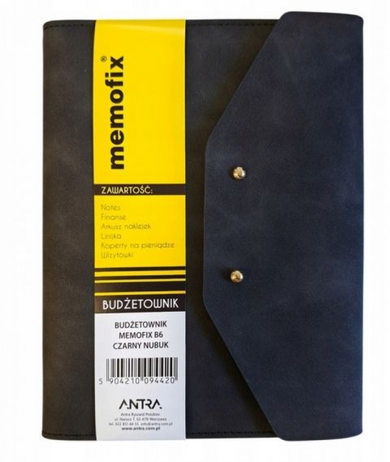 Budżetownik B6 czarny nubuk, Organizery, Kalendarze