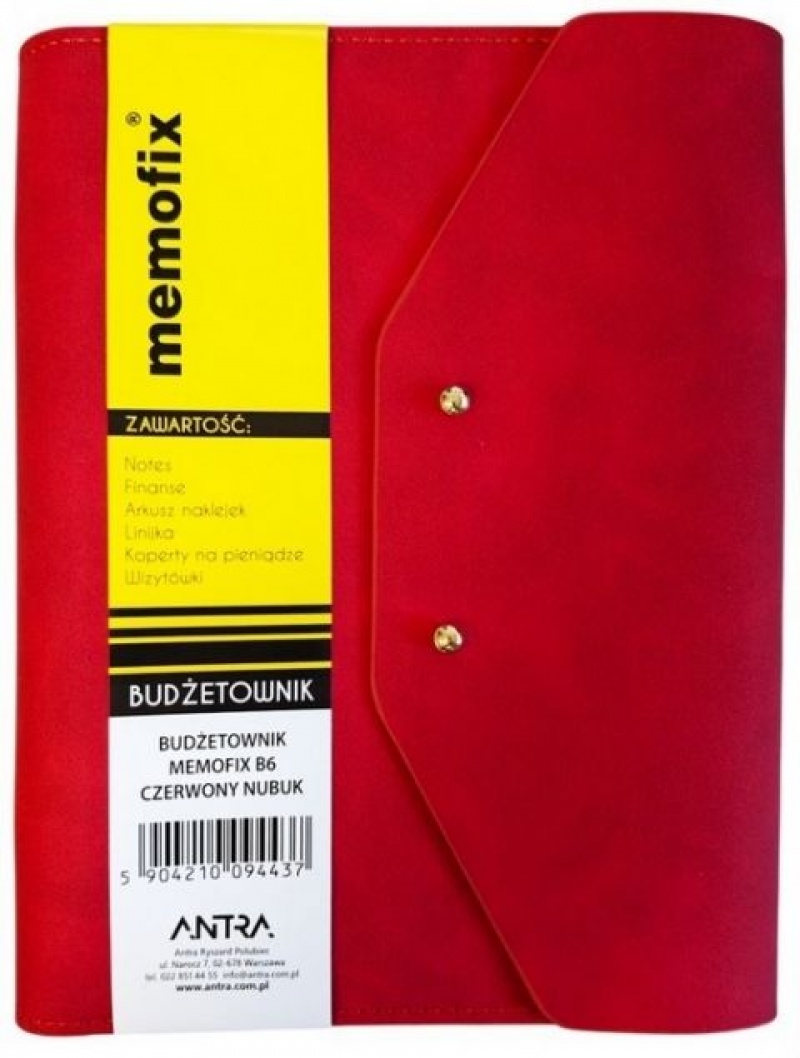 Budżetownik B6 czerwony nubuk, Organizery, Kalendarze