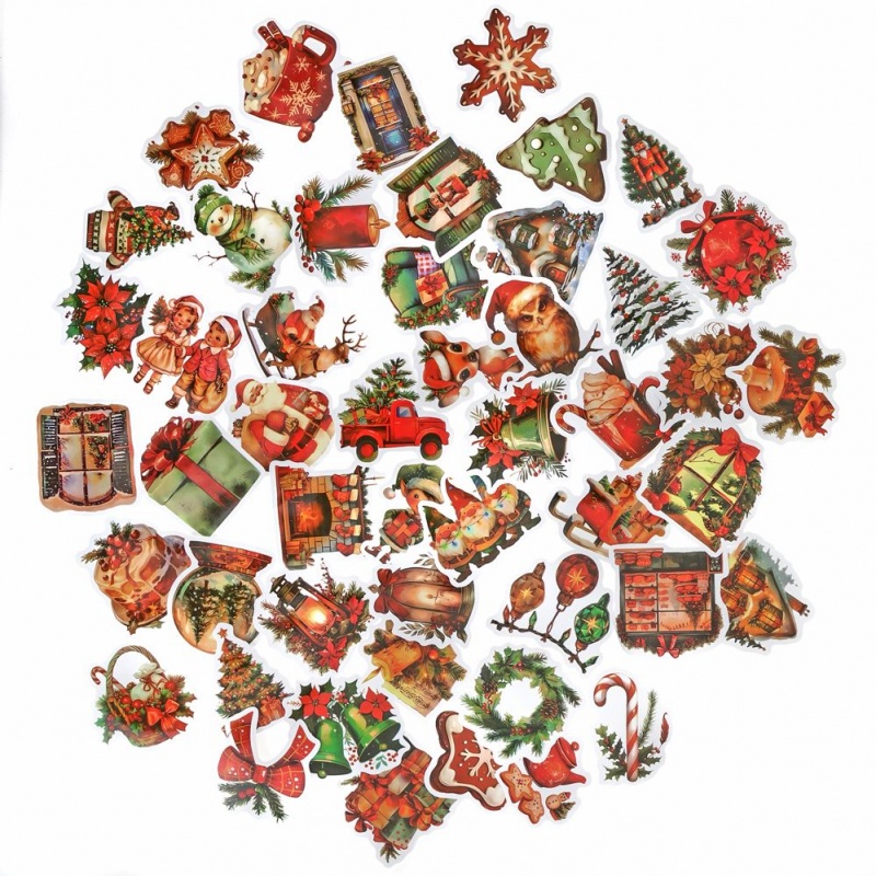 NAKLEJKI WINYLOWE ŚWIĄT.4-6cm.50szt.VINTAGE NAKLEJKI WINYLOWE ŚWIĄT.4-6cm.50szt.VINTAGE, Naklejki, Art. kreatywne