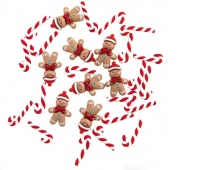 OZDOBY 3D 28szt.GINGERBREAD & CANDY CANES OZDOBY 3D 28szt.GINGERBREAD & CANDY CANES