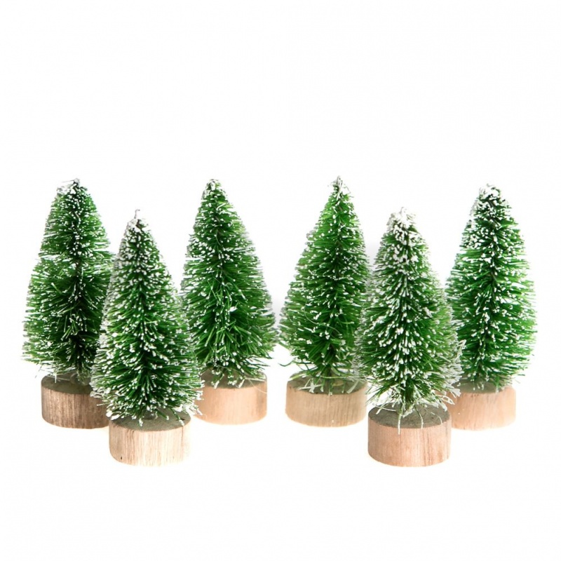 CHOINKI DEKORACYJNE 5cm.6szt.ZIELONE CHOINKI DEKORACYJNE 5cm.6szt.ZIELONE, Boże Narodzenie, Art. świąteczne i okolicznościowe