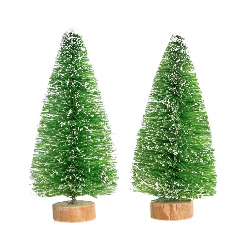 CHOINKI DEKORACYJNE 8cm.2szt.ZIELONE CHOINKI DEKORACYJNE 8cm.2szt.ZIELONE, Boże Narodzenie, Art. świąteczne i okolicznościowe