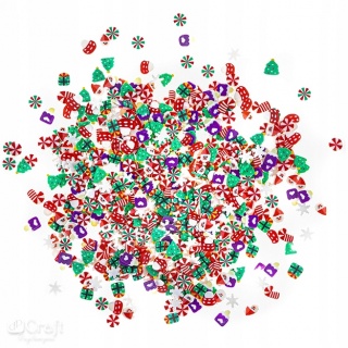 KONFETTI CHRISTMAS CANDY 1000szt., Konfetti, serpentyny, Art. na okazje i przyjęcia