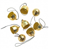 DZWONKI METALOWE VINTAGE 2,6cm.ZŁOTE 8szt. DZWONKI METALOWE VINTAGE 2,6cm.ZŁOTE 8szt.
