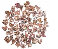 NAKLEJKI WINYLOWE ŚWIĄT.4-6cm.64szt.VINTAGE PINK, Naklejki, Art. kreatywne