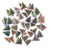 NAKLEJKI WINYLOWE ŚWIĄT.4-6cm.46szt.CHRISTM.TREES