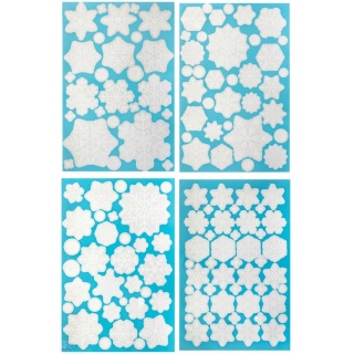 ELEKTROSTAT.NAKLEJKI NA SZYBĘ 137szt.SNOWFLAKES, Boże Narodzenie, Art. świąteczne i okolicznościowe
