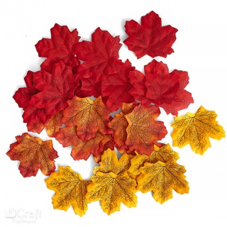 JESIENNE LIŚCIE KLONU 7-8cm.50szt., Pozostałe, Art. kreatywne