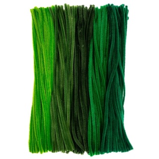 DRUCIKI KREATYWNE 30cm.ODCIENIE ZIELENI 200szt., Druciki, Art. kreatywne