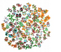 NAKLEJKI Z PIANKI ZIMOWE ZWIERZĄTKA 120szt.