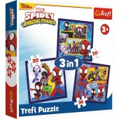 PUZZLE 3W1 PAJĄKI I DINOZAURY !!