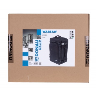 Plecak DONAU TRAVEL Warsaw, 15,6", 23l, USB + kabel, czarny, Torby, teczki i plecaki, Akcesoria komputerowe