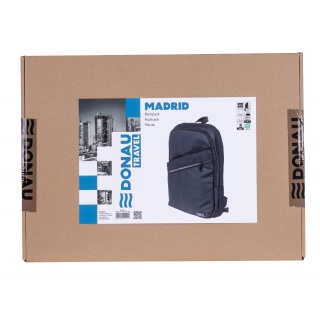 Plecak DONAU TRAVEL Madrid, 15,6", 14l, czarny, Torby, teczki i plecaki, Akcesoria komputerowe