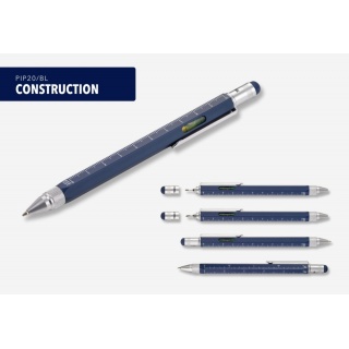 Długopis wielozadaniowy TROIKA Construction, niebieski, Długopisy, Artykuły do pisania i korygowania