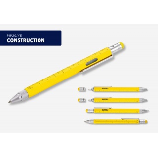 Długopis wielozadaniowy TROIKA Construction, ż&oacute;łty, Długopisy, Artykuły do pisania i korygowania