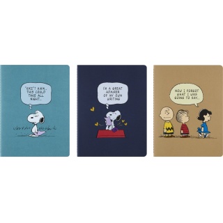 Zestaw 3 zeszytów MOLESKINE Peanuts Bundle 2025, XL, 19x25cm, w linie, edycja limitowana, Zeszyty, Artykuły szkolne