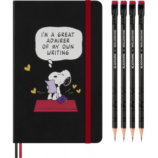 Zestaw MOLESKINE Peanuts Themed 2025, notes Snoopy + 4 ołówki, edycja limitowana, w pudełku, Notatniki, Zeszyty i bloki