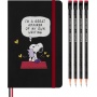 Set MOLESKINE Peanuts Themed 2025, Snoopy notebook + 4 pencils, limited edition, in box