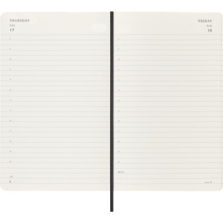 Kalendarz dzienny MOLESKINE 2025/26, 18M, L, miękka oprawa, 13x21cm, czarny, Kalendarze, Zeszyty i bloki