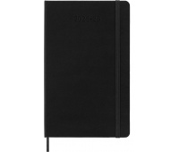 Kalendarz dzienny MOLESKINE 2025/26, 18M, L, twarda oprawa, 13x21cm, czarny, Kalendarze, Zeszyty i bloki