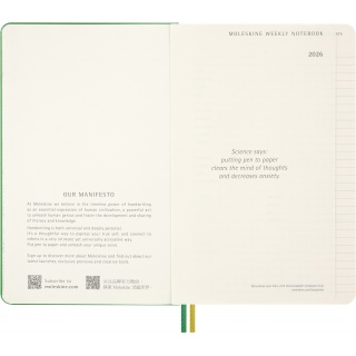 Kalendarz dzienny MOLESKINE 2026, 12M, L, twarda oprawa, 13x21cm, Peanuts Charlie&Snoopy, Kalendarze, Zeszyty i bloki
