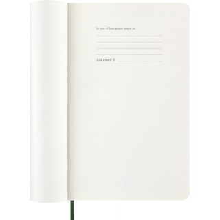 Kalendarz dzienny MOLESKINE 2026, 12M, L, miękka oprawa, 13x21cm, myrtle green, Kalendarze, Zeszyty i bloki