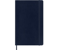 Kalendarz dzienny MOLESKINE 2026, 12M, L, miękka oprawa, 13x21cm, sapphire blue, Kalendarze, Zeszyty i bloki