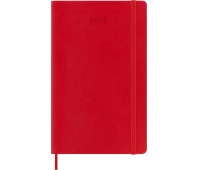 Kalendarz dzienny MOLESKINE 2026, 12M, L, miękka oprawa, 13x21cm, scarlet red, Kalendarze, Zeszyty i bloki