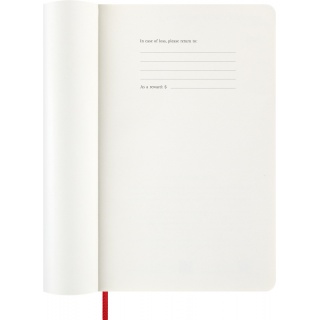 Kalendarz dzienny MOLESKINE 2026, 12M, L, miękka oprawa, 13x21cm, scarlet red, Kalendarze, Zeszyty i bloki