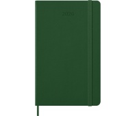 Kalendarz dzienny MOLESKINE 2026, 12M, L, twarda oprawa, 13x21cm, myrtle green, Kalendarze, Zeszyty i bloki