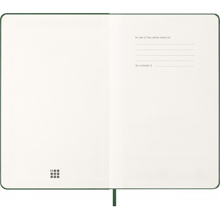 Kalendarz dzienny MOLESKINE 2026, 12M, L, twarda oprawa, 13x21cm, myrtle green, Kalendarze, Zeszyty i bloki
