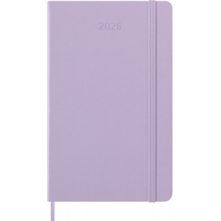 Kalendarz dzienny MOLESKINE 2026, 12M, L, twarda oprawa, 13x21cm, pastel lilac, Kalendarze, Zeszyty i bloki