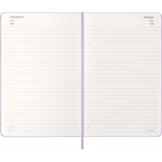 Kalendarz dzienny MOLESKINE 2026, 12M, L, twarda oprawa, 13x21cm, pastel lilac, Kalendarze, Zeszyty i bloki