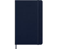 Kalendarz dzienny MOLESKINE 2026, 12M, L, twarda oprawa, 13x21cm, sapphire blue, Kalendarze, Zeszyty i bloki