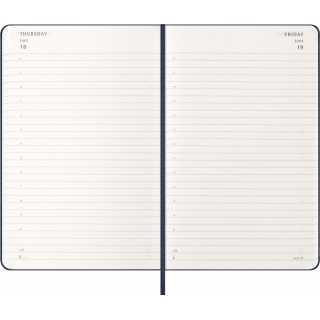 Kalendarz dzienny MOLESKINE 2026, 12M, L, twarda oprawa, 13x21cm, sapphire blue, Kalendarze, Zeszyty i bloki