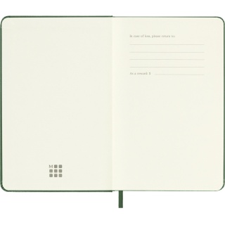 Kalendarz dzienny MOLESKINE 2026, 12M, P, twarda oprawa, 9x14cm, myrtle green, Kalendarze, Zeszyty i bloki