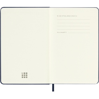 Kalendarz dzienny MOLESKINE 2026, 12M, P, twarda oprawa, 9x14cm, sapphire blue, Kalendarze, Zeszyty i bloki