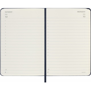 Kalendarz dzienny MOLESKINE 2026, 12M, P, twarda oprawa, 9x14cm, sapphire blue, Kalendarze, Zeszyty i bloki