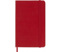 Kalendarz dzienny MOLESKINE 2026, 12M, P, twarda oprawa, 9x14cm, scarlet red, Kalendarze, Zeszyty i bloki