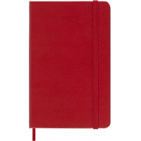 Daily planner MOLESKINE 2026, 12M, P, hard cover, 9x14cm, scarlet red