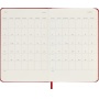 Kalendarz dzienny MOLESKINE 2026, 12M, P, twarda oprawa, 9x14cm, scarlet red, Kalendarze, Zeszyty i bloki