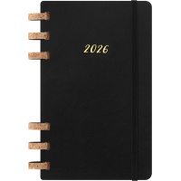 Weekly/monthly planner spiral MOLESKINE 2026, 12M, L, soft cover, 13x21cm, black