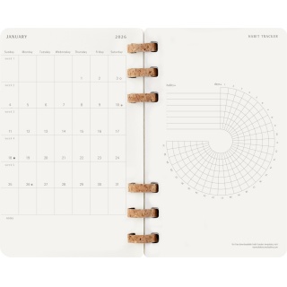 Kalendarz tygodniowy/miesięczny na spirali MOLESKINE 2026, 12M, L, miękka oprawa, 13x21cm, czarny, Kalendarze, Zeszyty i bloki
