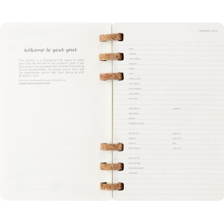 Kalendarz tygodniowy/miesięczny na spirali MOLESKINE 2026, 12M, L, miękka oprawa, 13x21cm, czarny, Kalendarze, Zeszyty i bloki