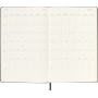 Kalendarz tygodniowy horyzontalny MOLESKINE 2025/26, 18M, L, twarda oprawa, 13x21cm, czarny, Kalendarze, Zeszyty i bloki