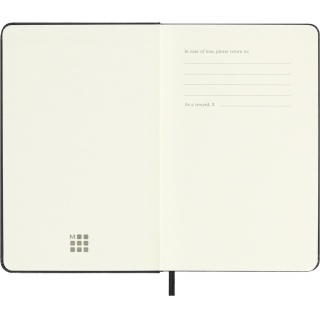 Kalendarz tygodniowy horyzontalny MOLESKINE 2026, 12M, P, twarda oprawa, 9x14cm, czarny, Kalendarze, Zeszyty i bloki