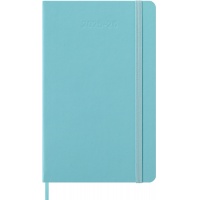 Weekly planner MOLESKINE 2025/26, 18M, L, hard cover, 13x21cm, aquamarine