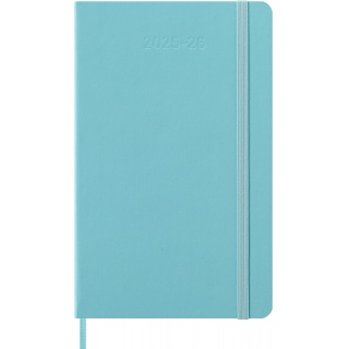 Kalendarz tygodniowy MOLESKINE 2025/26, 18M, L, twarda oprawa, 13x21cm, aquamarine, Kalendarze, Zeszyty i bloki